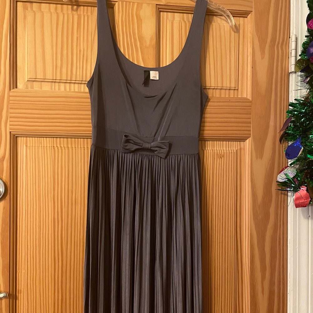 Stone grey Cocktail dress with bow.